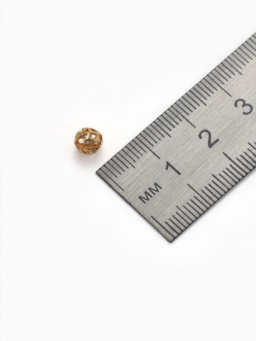 Цена за 2 шт. Кримп (зажимная бусина) СМ-395 (набор 10 шт.), 6 мм, цвет золото