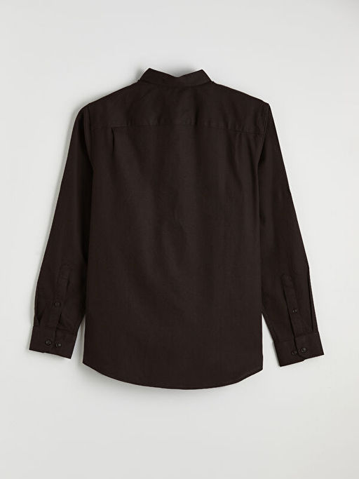 Regular Fit Keten Kar???ml? Erkek G?mlek