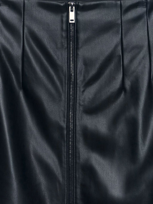 Юбка из искусственной кожи с молнией / Zarina