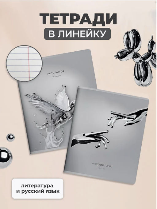 Комплект тетрадей 48 л. А5 кл./лин.ЖИДКИЙ МЕТАЛЛ Schoolformat - Buro фото 4