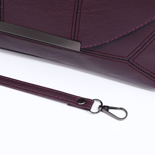 Сумка-клатч на магните, длинный ремень, цвет фиолетовый - Simaland фото 6
