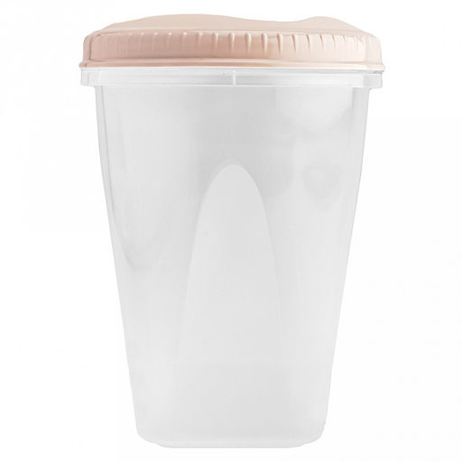 Контейнер для продуктов пластмассовый Тондо 0,9л, д11см, h15,5см, завинчивающаяся крышка, кремовый, подходит для СВЧ (Россия) - Домашняя мода фото 4