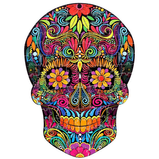 Фигурный пазл Красочный череп - Puzzle time фото 2