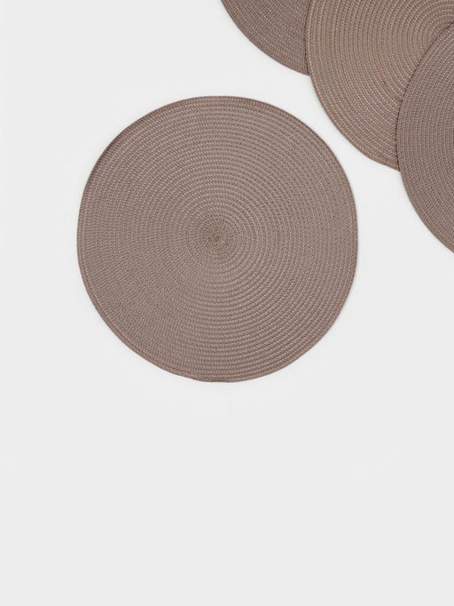 Набор салфеток сервировочных на стол Доляна Лофт, 4 шт, d=38 см, цвет кофейный  фото 12