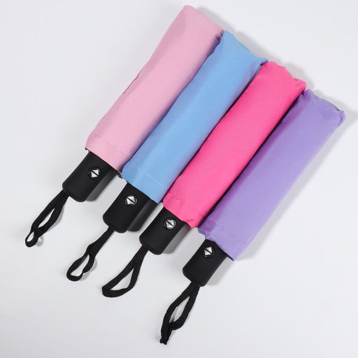 Зонт автоматический «Силуэт», 3 сложения, 8 спиц, R=48/55 см, d=96 см, МИКС