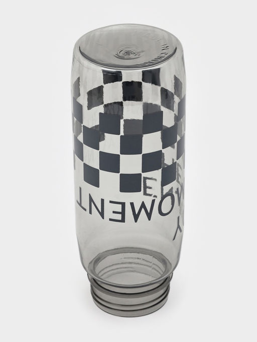 Ланч-бокс, 2 отделения, 2 яруса, с вилкой и ложкой, бутылкой 500мл,20х17х5,5 см, цвет серый   109495