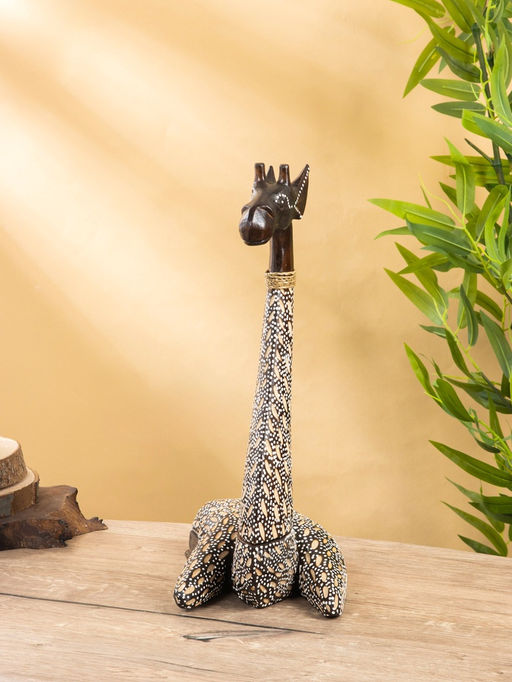Фигура «Жираф», 25×13×40 см, бежево-коричневая, дерево