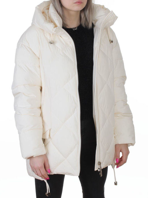8811 MILK WHITE Куртка зимняя женская (150 гр. холлофайбер)