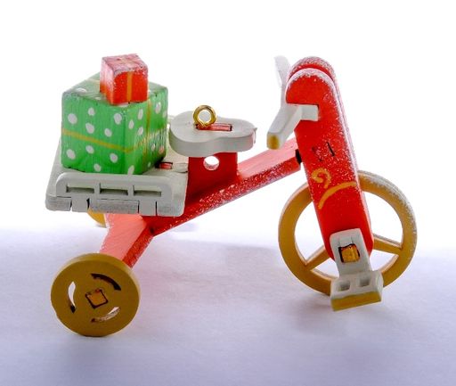 Елочная игрушка - Детский велосипед с багажником 410-3 Classic Trunk - Idh фото 4