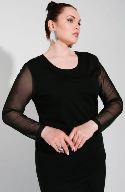 Сетка+ трикотажная вискоза лонгслив джемпер блуза