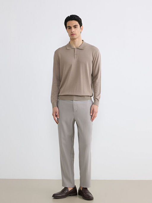 Polo Yaka Triko Erkek Kazak