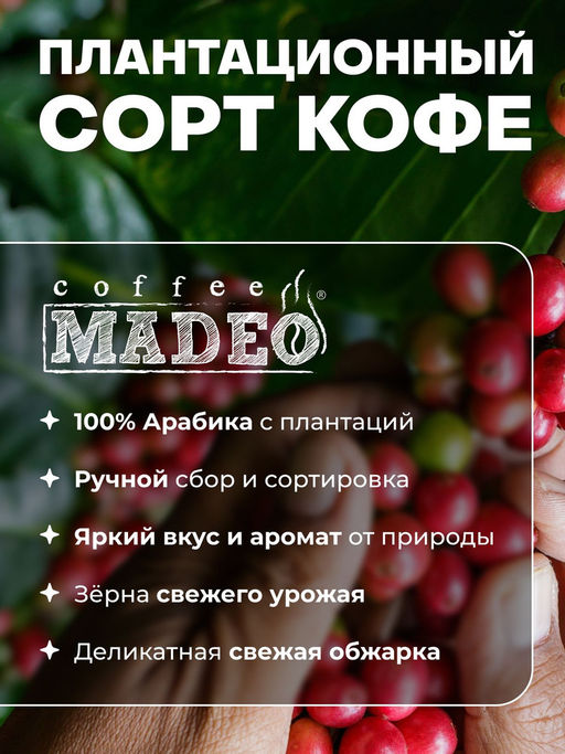 Кофе натуральный Ethiopia Mokka Tippi 200 г - Madeo фото 5