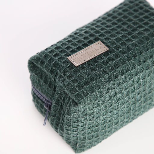 Косметичка дорожная на молнии TEXTURA, цвет зелёный  фото 8