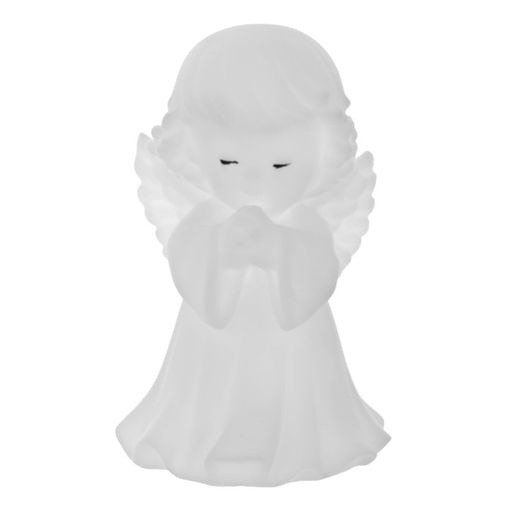 Фигурка светящаяся RISALUX «Ангелочек», LED-ночник, батарейки 3×LR44, белый, 8.5×8×14.5 см