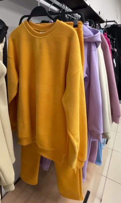 Женский костюм, интерсофт, свитшот и брюки прямые со стрелками, голубой - Knitka wear фото 18