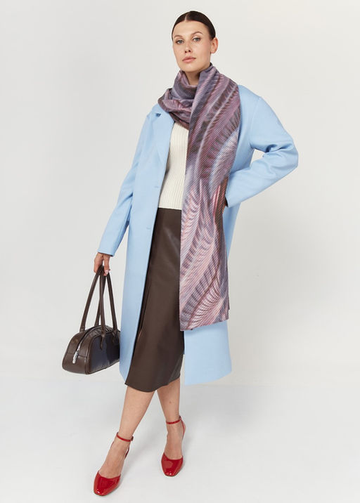 Большой, мягкий, тонкий и очень нежный двусторонний палантин с рисунком - Tantino фото 7