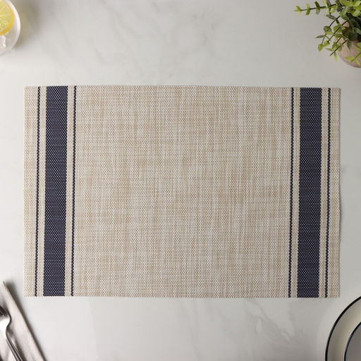 Цена за 12 шт. Салфетка сервировочная на стол «Две полосы», 45×30 см, синяя