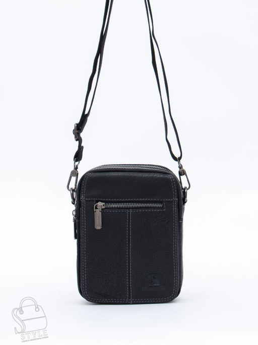 Сумка мужская кожаная 8611S black Fuzhiniao