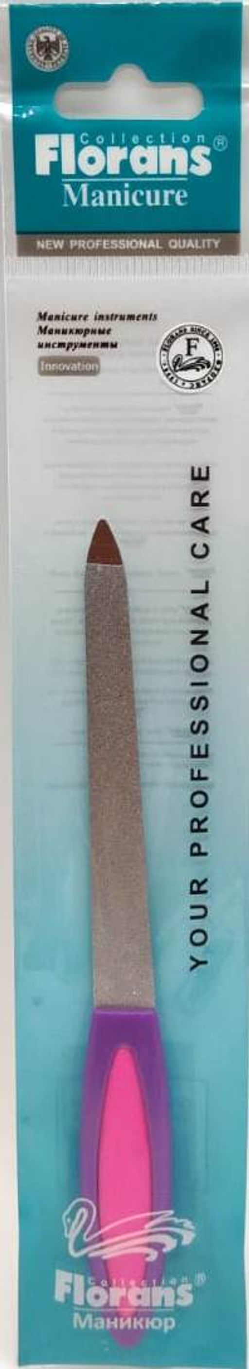 Florans Пилка металл. FK-5 с алмазным напылением (15см) цветная ручка, OPP
