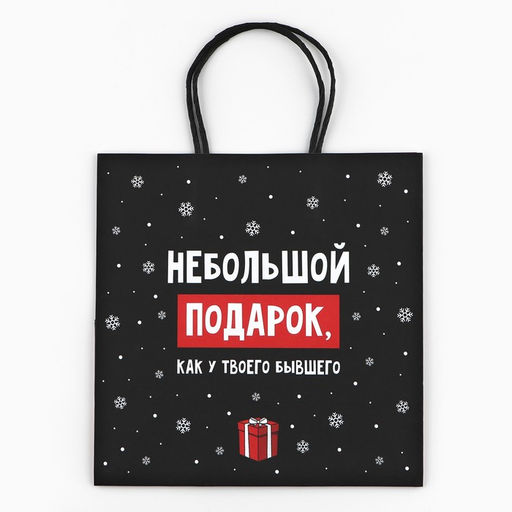 Пакет подарочный новогодний «Небольшой подарок», 22 х 22 х 11 см
