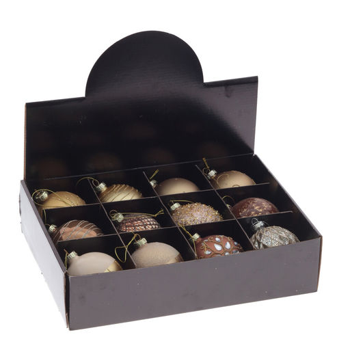 Набор из 12шт Украшение новогоднее "Шар", D 8 см, L35 W25 H8,5 см