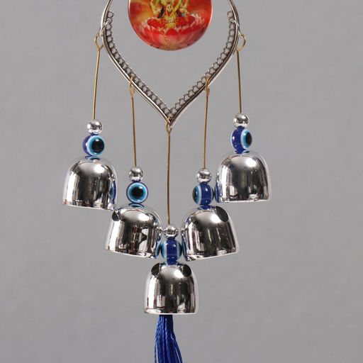 Музыка ветра от сглаза «Богиня Лакшми», металл, 5 колокольчиков, 36 см