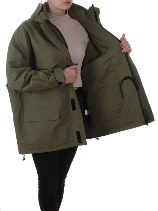 3094 GREEN Куртка демисезонная женская (100 гр. холлофайбер) - Fashion фото 7