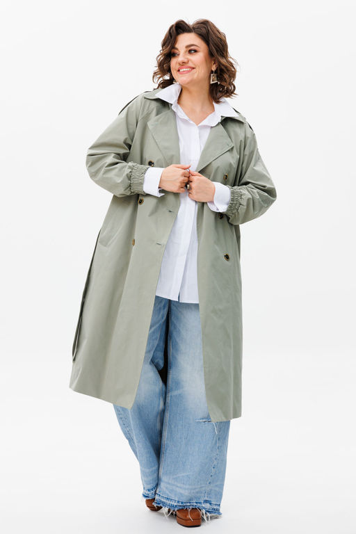 Плащ ANELLI 1419 зеленая дымка  фото 4