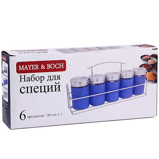 40482 Набор для специй на подставке 6пр стекло/нерж (16 специй внутри) MB (х24) - Mayer&boch фото 3