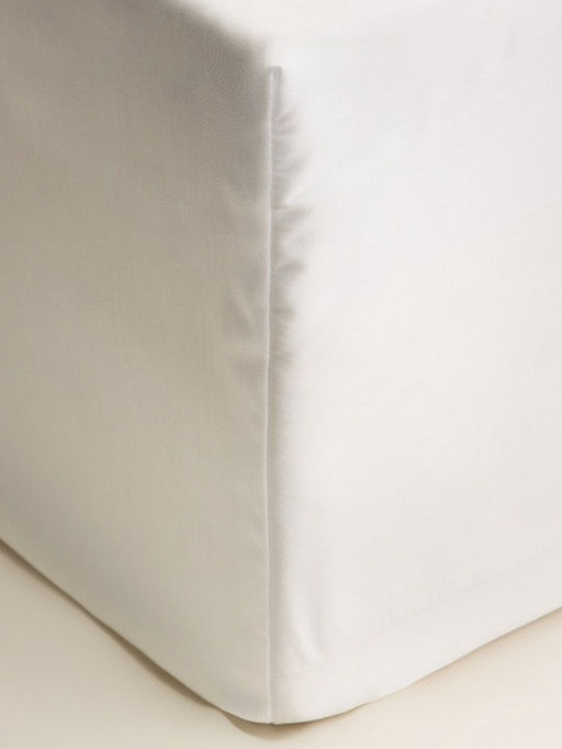 Простыня на резинке 2-спальная SL Home Tencel, 180×200+30 см, тенсель, белая