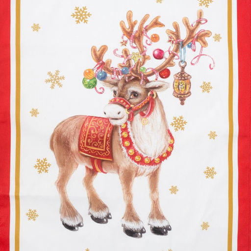 Новогоднее полотенце Этель Новогодний олень 40х67 см, 100% хл, саржа 190 гр/м2  фото 3