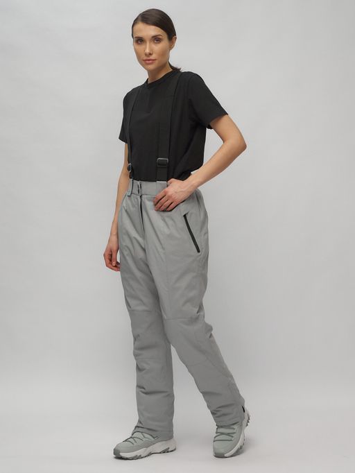 Горнолыжный костюм женский большого размера голубого цвета 02272-1Gl