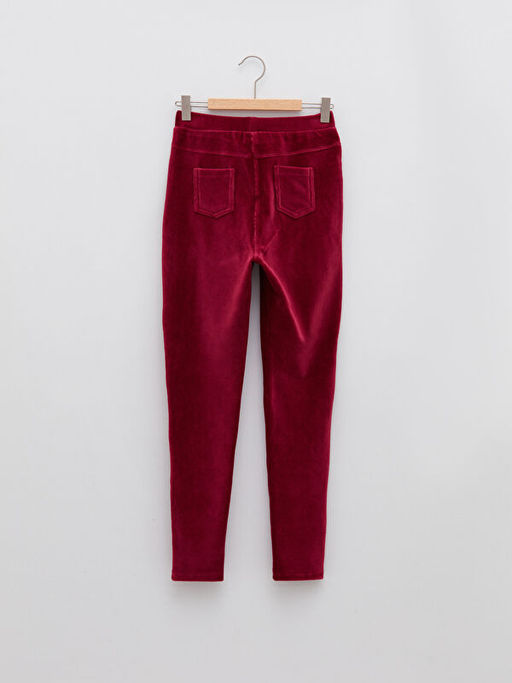 Beli Lastikli Basic Kadife K?z ?ocuk Uzun Tayt - Waikiki фото 2