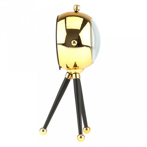 Часы настольные интерьерные "Водолаз" 10х6,5х20,5см, мягкий ход, циферблат белый; цифры арабские, черный; выпуколе стекло, на ножках металл, корпус платик, золотой; в коробке (Китай)