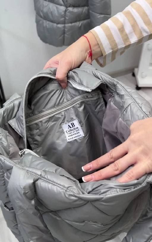 Сумка из стеганой плащевой ткани на синтепухе - А+б коллекция фото 8