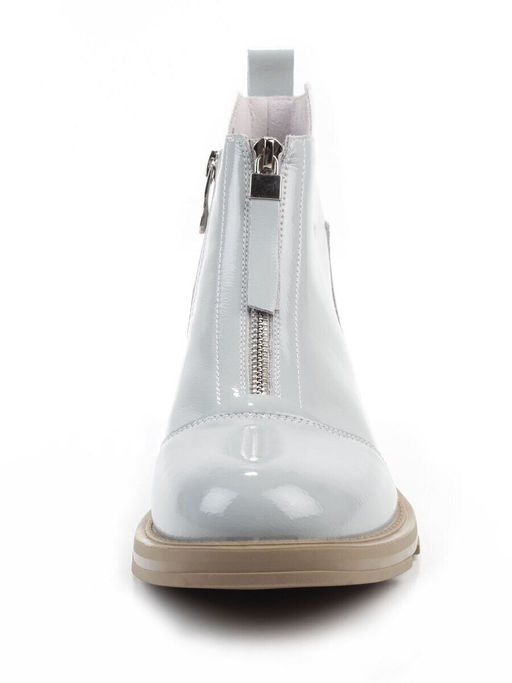 01-M43-9 GRAY/LT. BLUE Ботинки демисезонные женские (натуральная кожа)