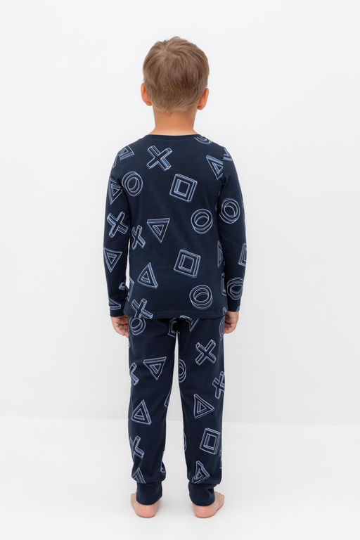 К 1561/индиго,объемные фигуры пижама дет