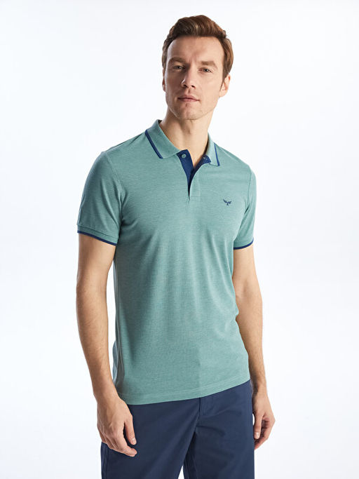 Polo Yaka K?sa Kollu Pike Erkek Ti??rt