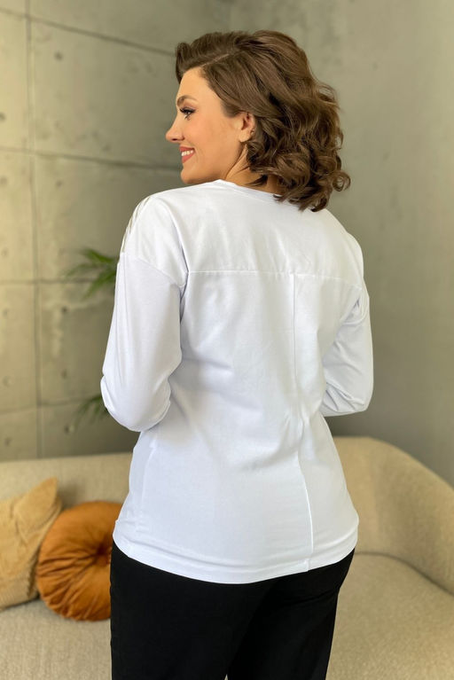 Джемпер Rumoda 2135/1 белый/длинный рукав  фото 2