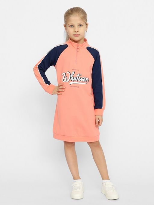 CRB wear/CWJG 63358-28-342 Платье для девочки,коралловый/Ex.Cherubino