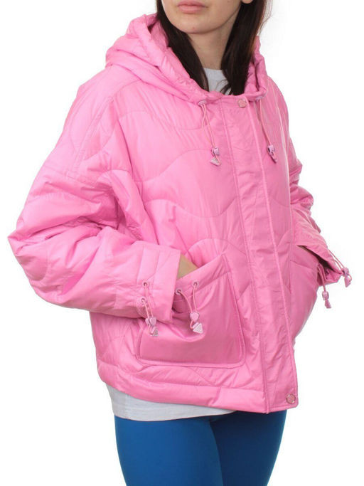 23-022 PINK Куртка оверсайз демисезонная женская (синтепон 100 гр.)