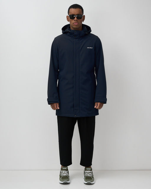 Парка спортивная мужская с капюшоном softshell темно-синего цвета 9565TS - Mtforce фото 2