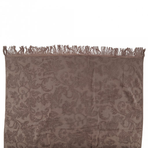 Полотенце махровое "Королевский шик" 90х180см, хлопок 100%, с бахромой, темно-оливковый (Китай)