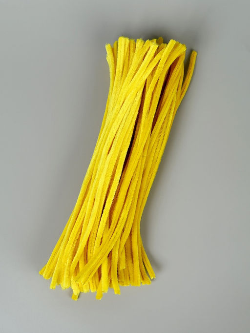 Синельная проволока, набор 100 шт, размер 1 шт 30х0,8 см, цвет желтый