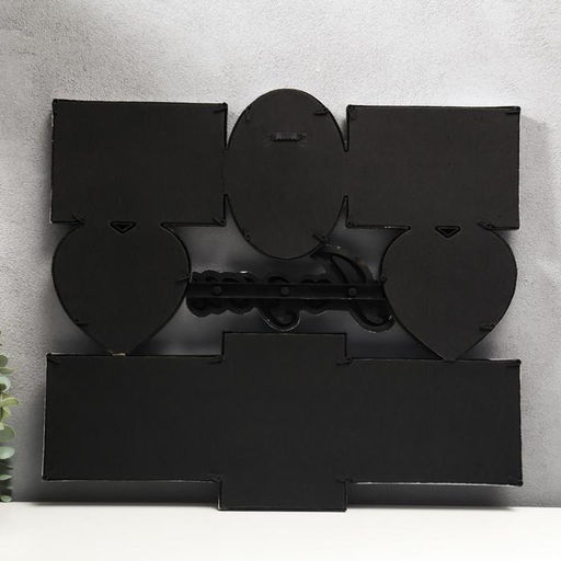 Фоторамка - коллаж на 8 фото 12?12, 10?15 см Я люблю тебя, пластик, мультирамка, серебро, 43?43 см