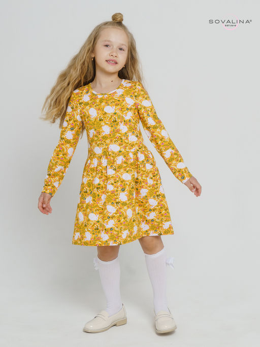 Платье Эля кролики на желтом - Sovalina фото 2