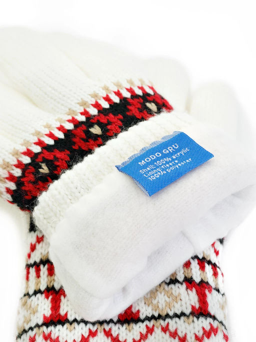 Перчатки Китай W46-GG white/red - Modo gru фото 10