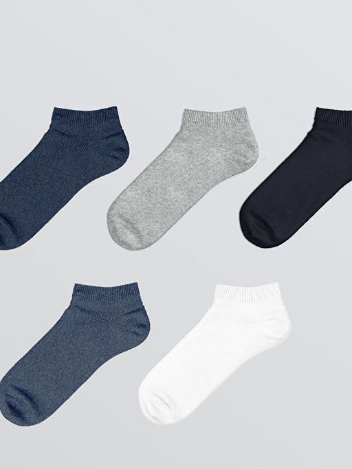 D?z Erkek Patik ?orap 5li