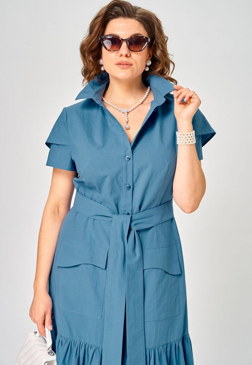 Платье EVA GRANT 7168Е джинс  фото 4