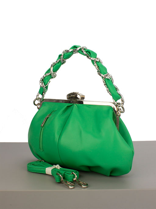 LACCOMA сумка Оливия-Ф826-изумрудный эко кожа хлопок  фото 3